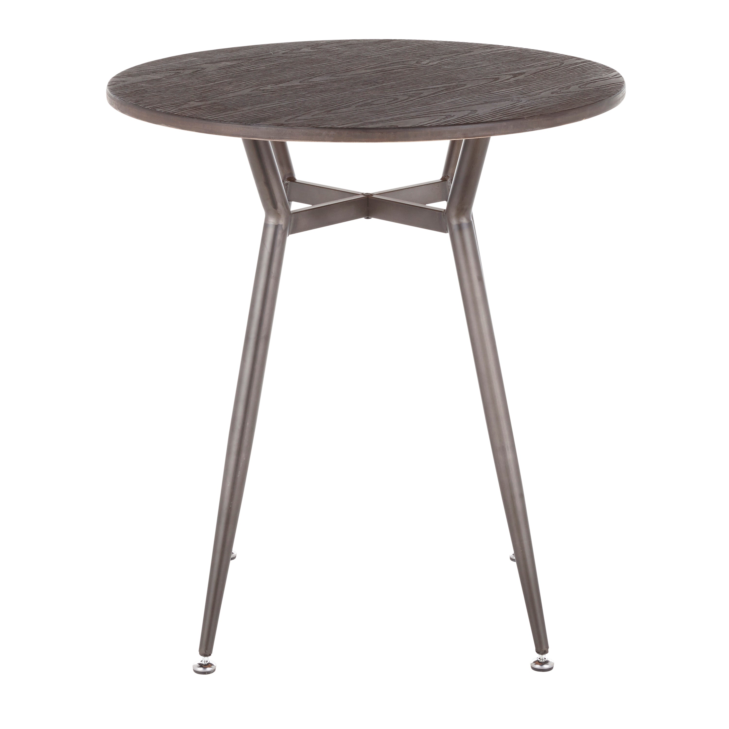 Round Dinette Table in Antique Metal