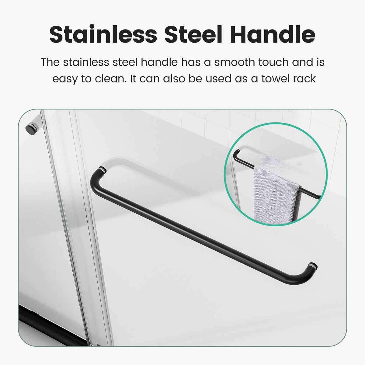 56"-60"W*72" H Semi-Frameless Double Sliding Shower Door
