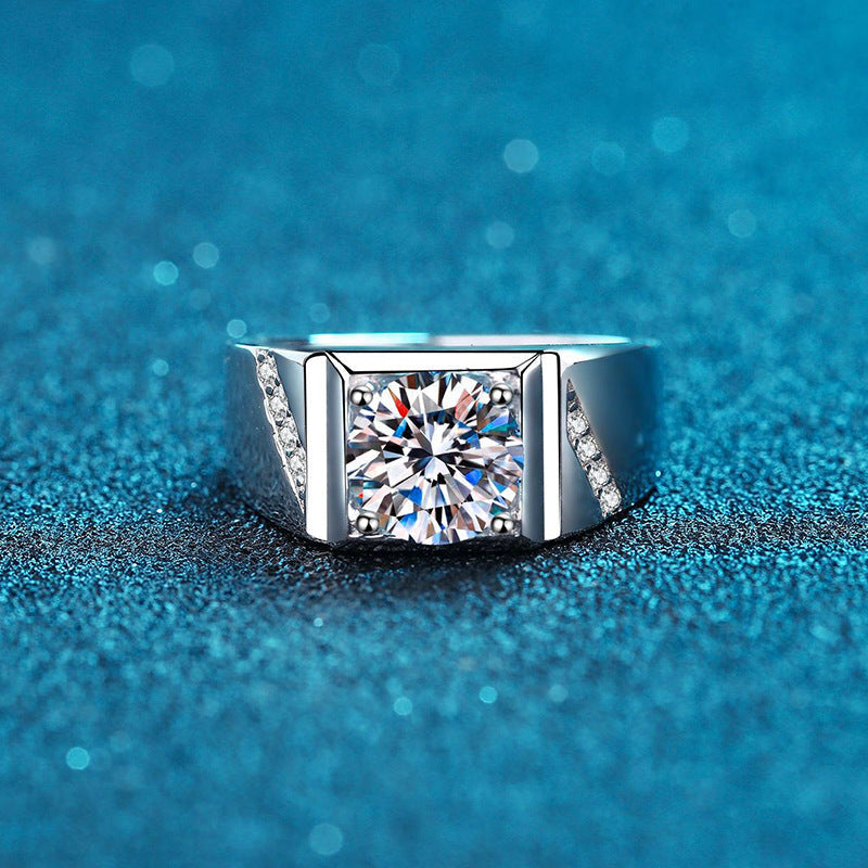 S925 Sterling Silver Men's Ring Simple