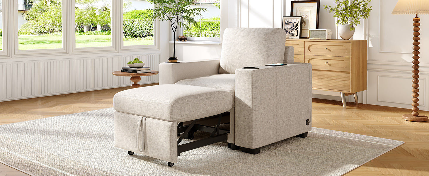 Modern Pull-Out Sofa Bed