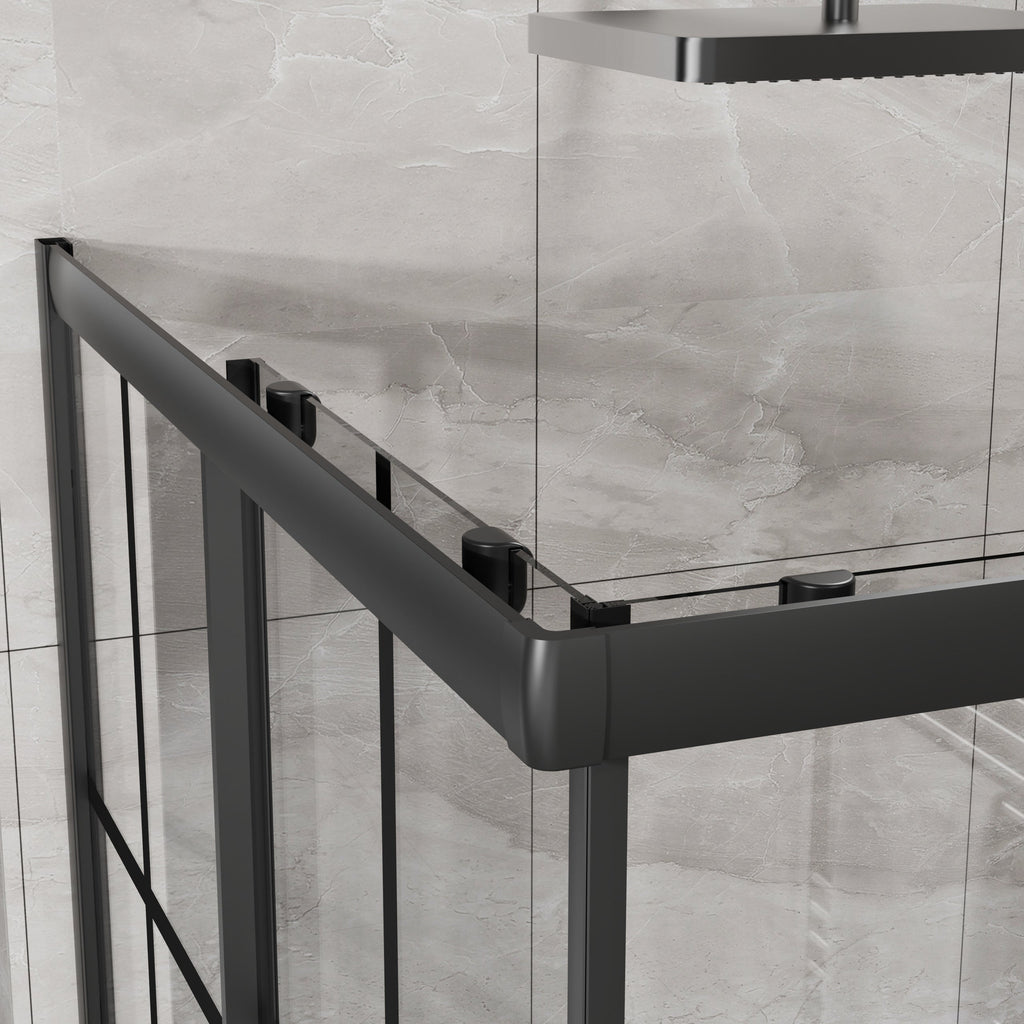 Goodyo Corner Shower Door 36 in. D x 36 in. W x 72 in. H