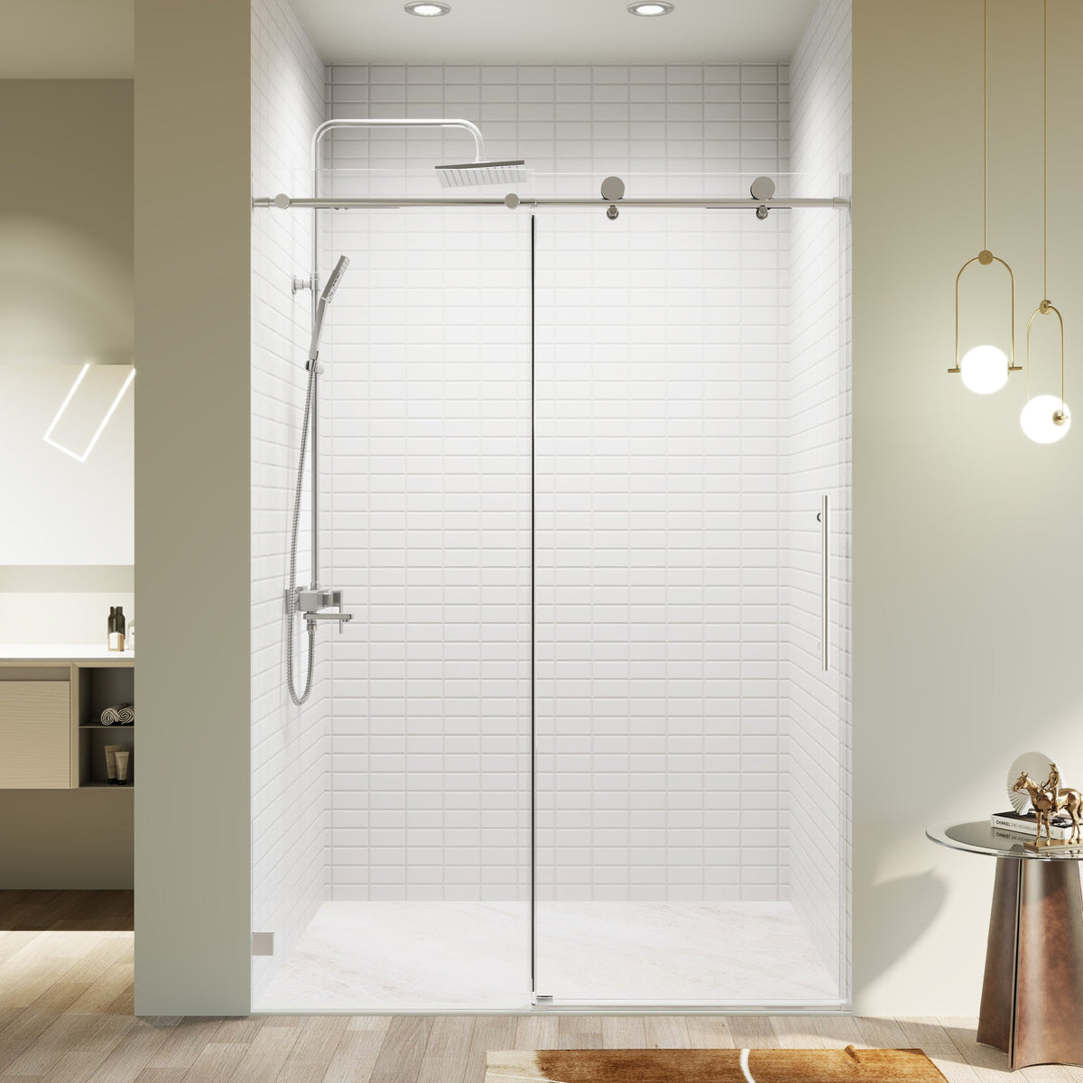 Frameless Single Sliding Soft-Close Shower Doors
