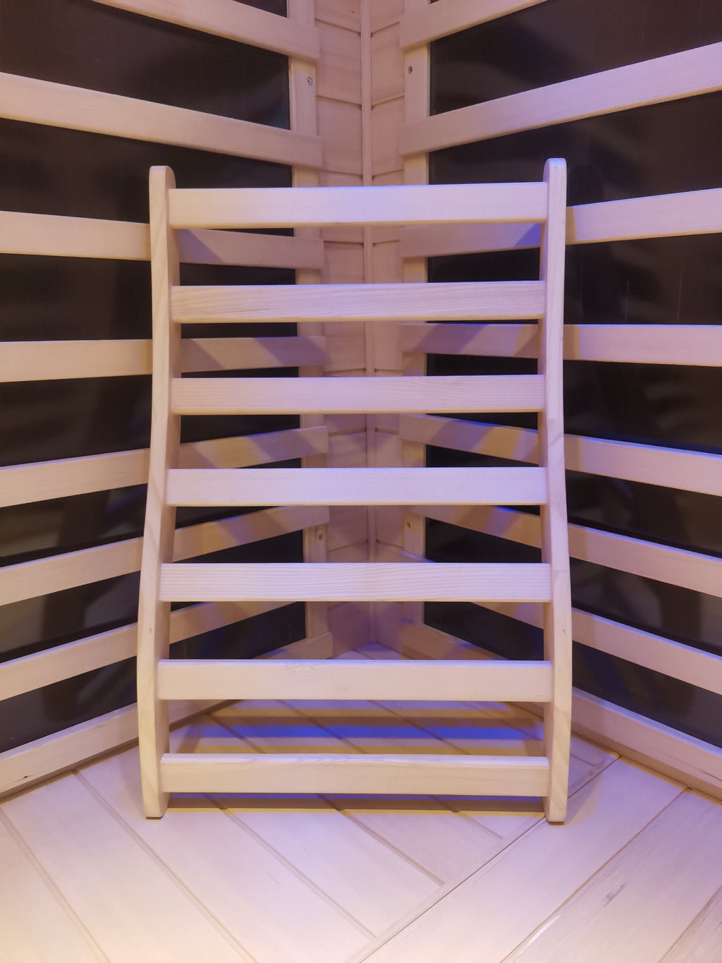 Hemlock Wide Flat Grid Sauna Room Backrest with Posture Support - Natural