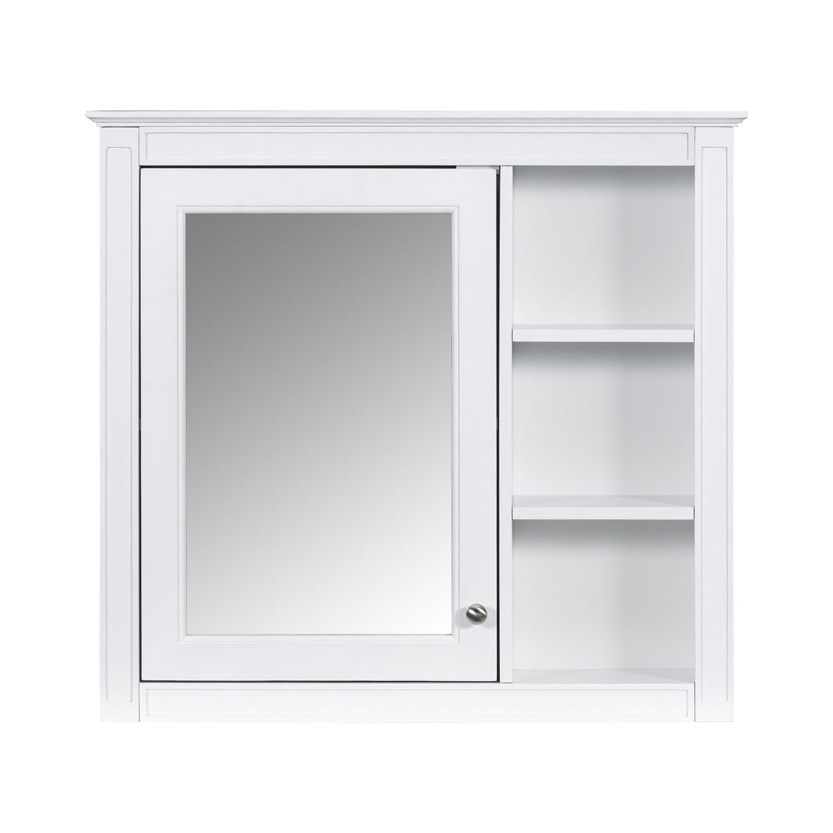 Wall Mounted Medicine Cabinet With Mirror and 3 Open Shelves