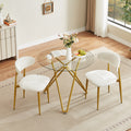 35.4-Inch Round Tempered Glass Dining Table