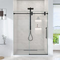 Frameless Single Sliding Shower Door – 5/16" Clear Tempered Glass