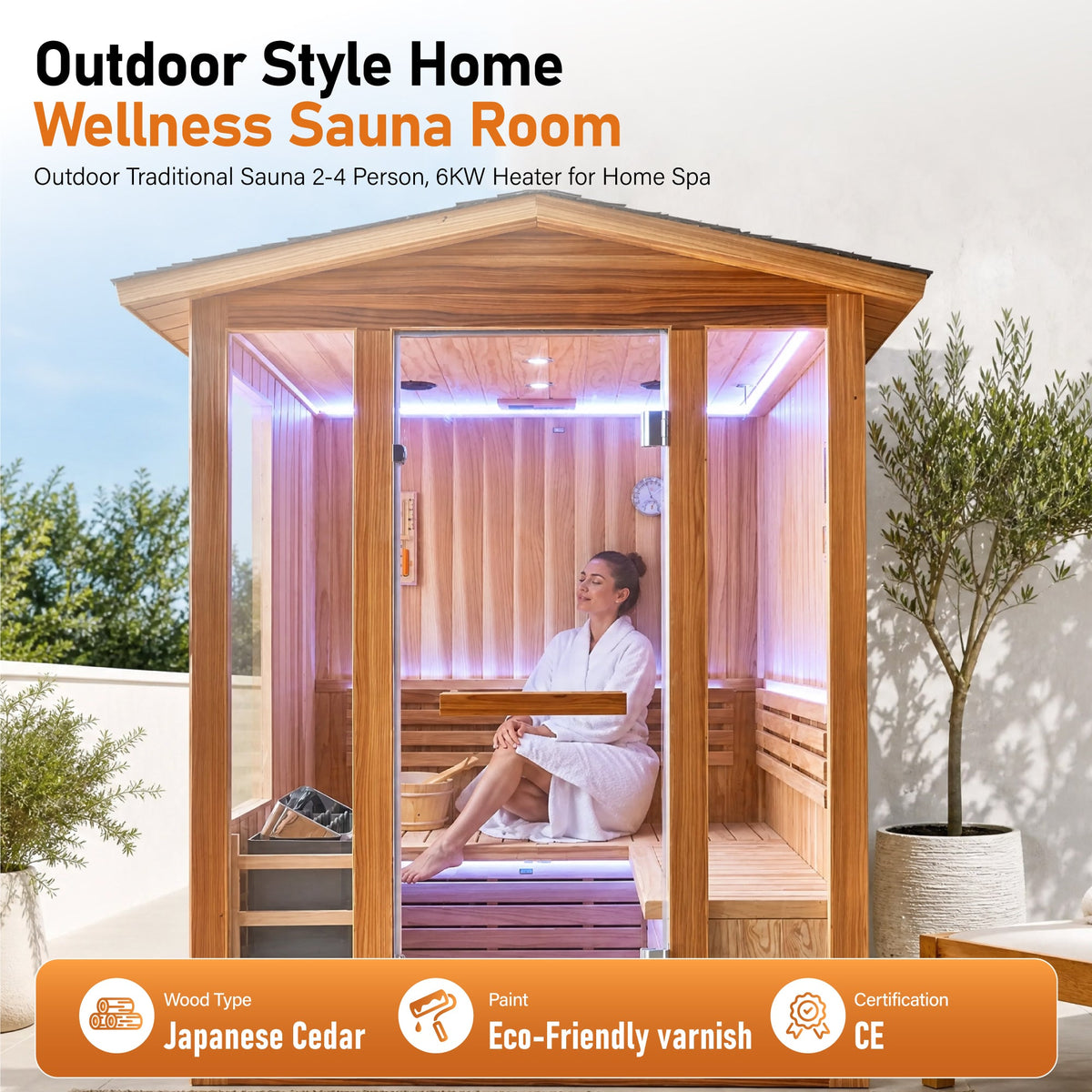 6000W Outdoor Traditional Steam Sauna