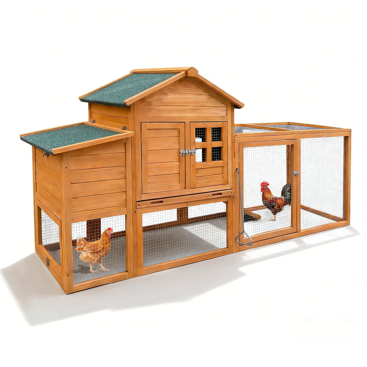 80" Chicken Coop with Nest Box and Removable Tray