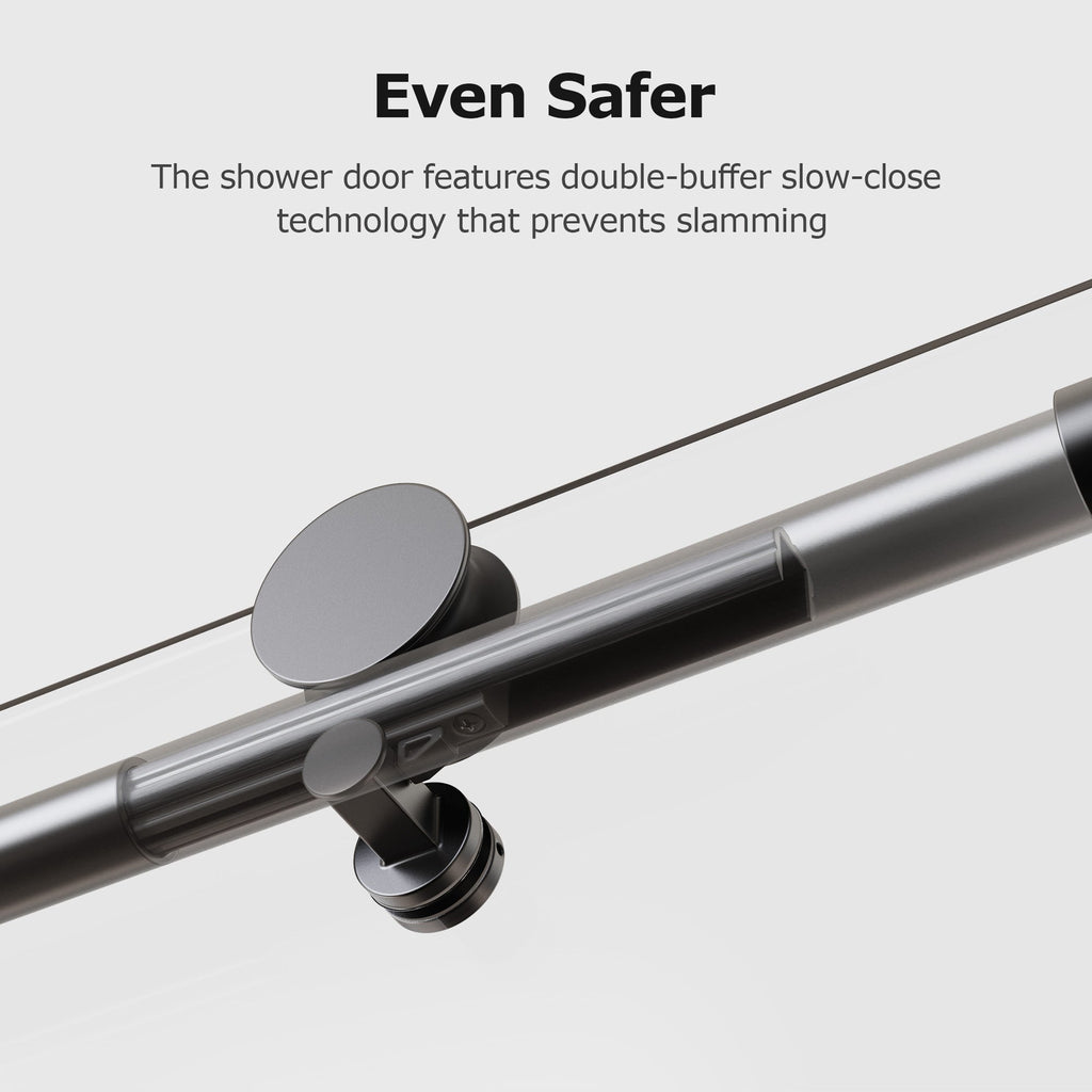 46-48" W * 76" H Frameless Single Sliding Shower Doors