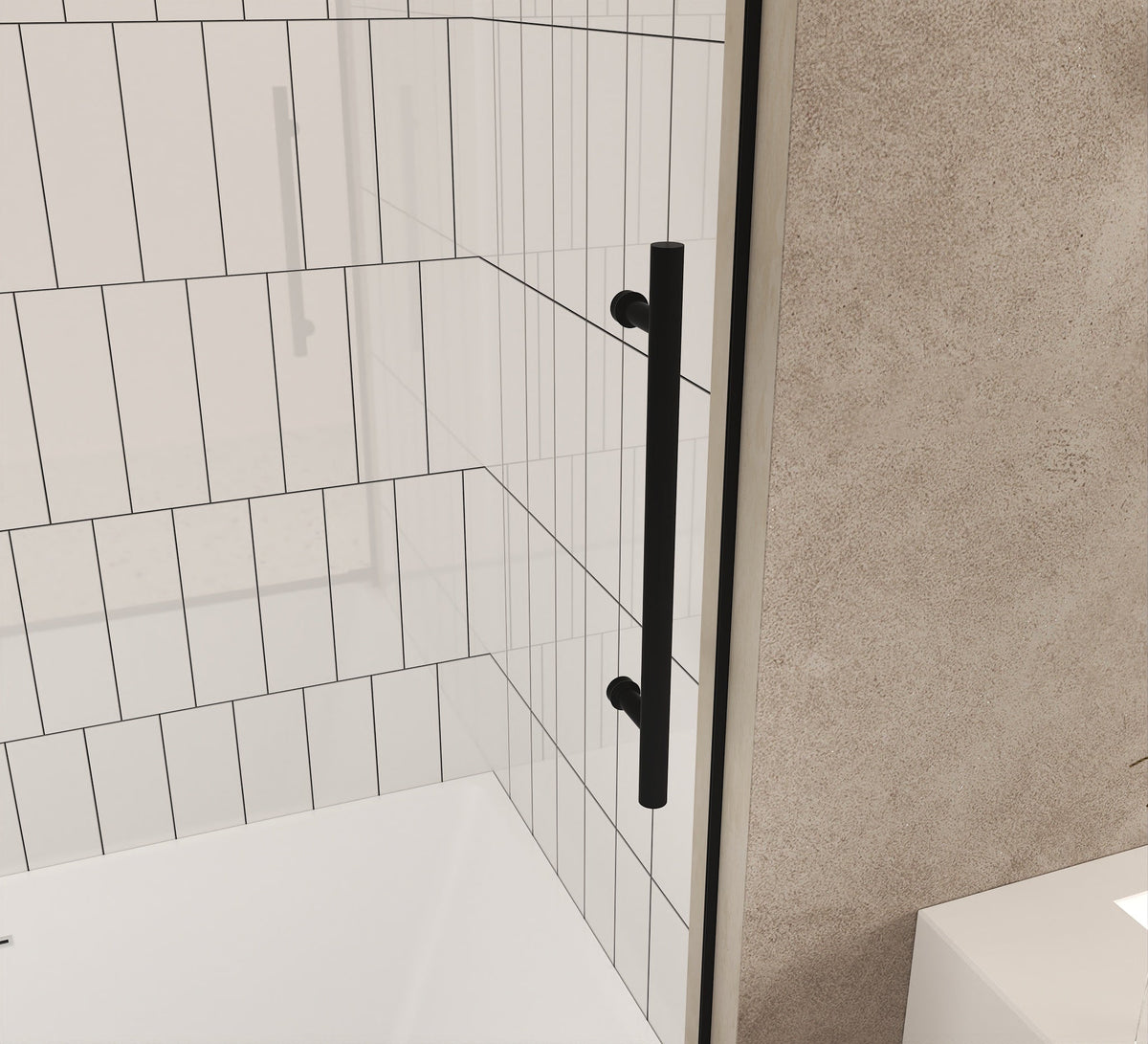 Frameless Shower Door 56-60"W x 60"H