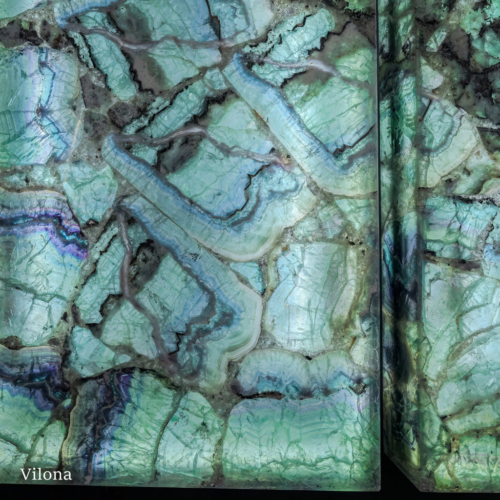 Fluorite Crystal Wall Panels #6 (Pair)