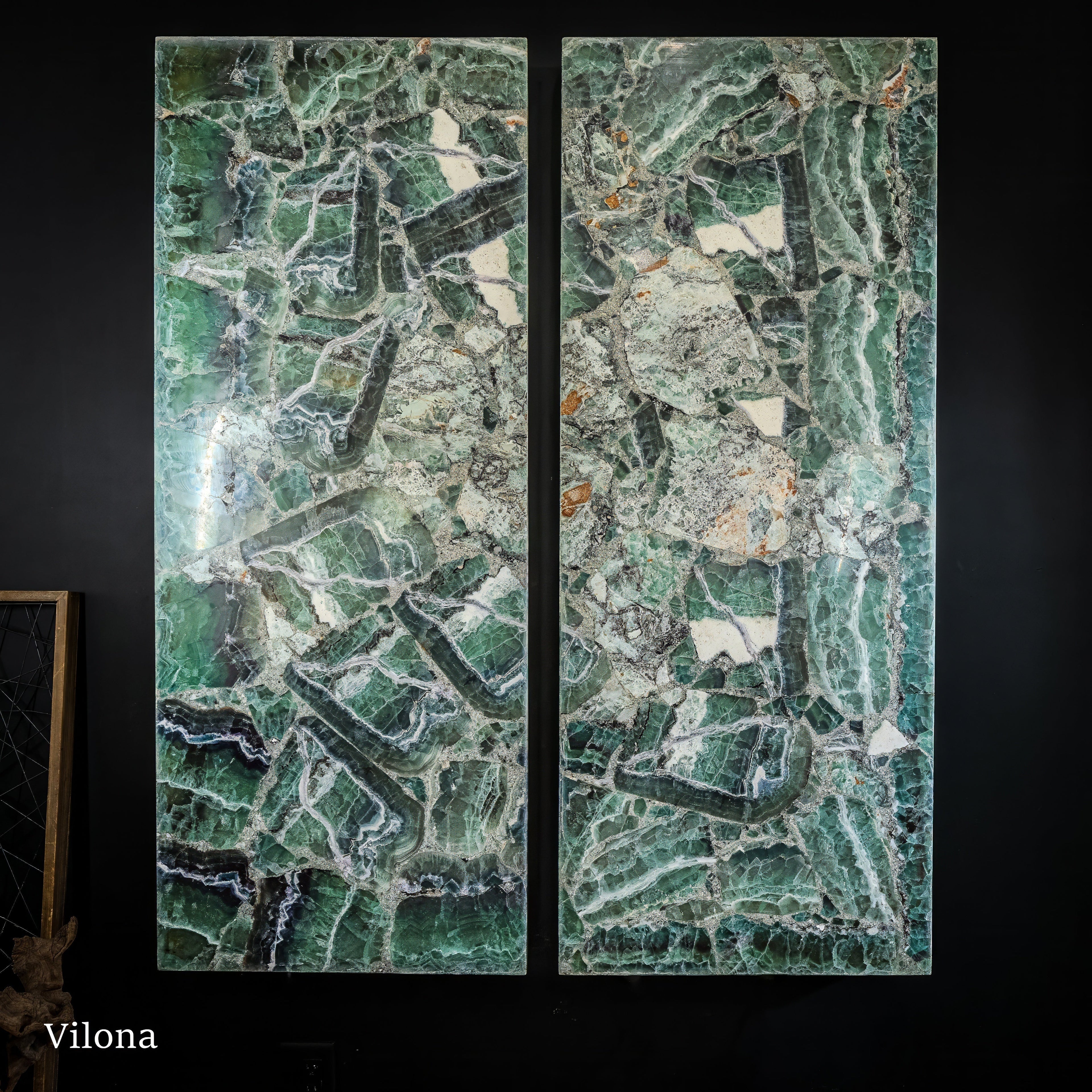 Fluorite Crystal Wall Panels #6 (Pair)