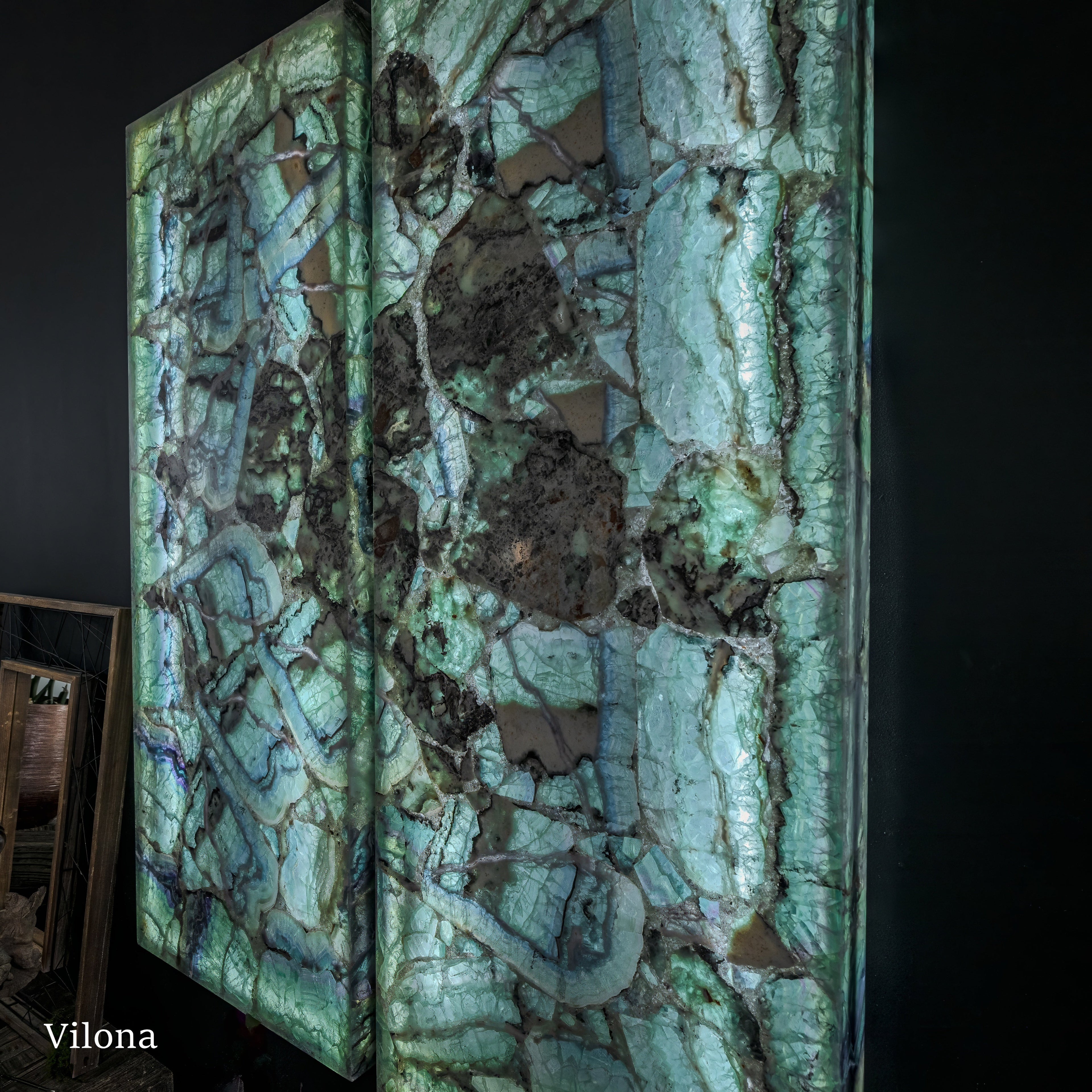 Fluorite Crystal Wall Panels #6 (Pair)