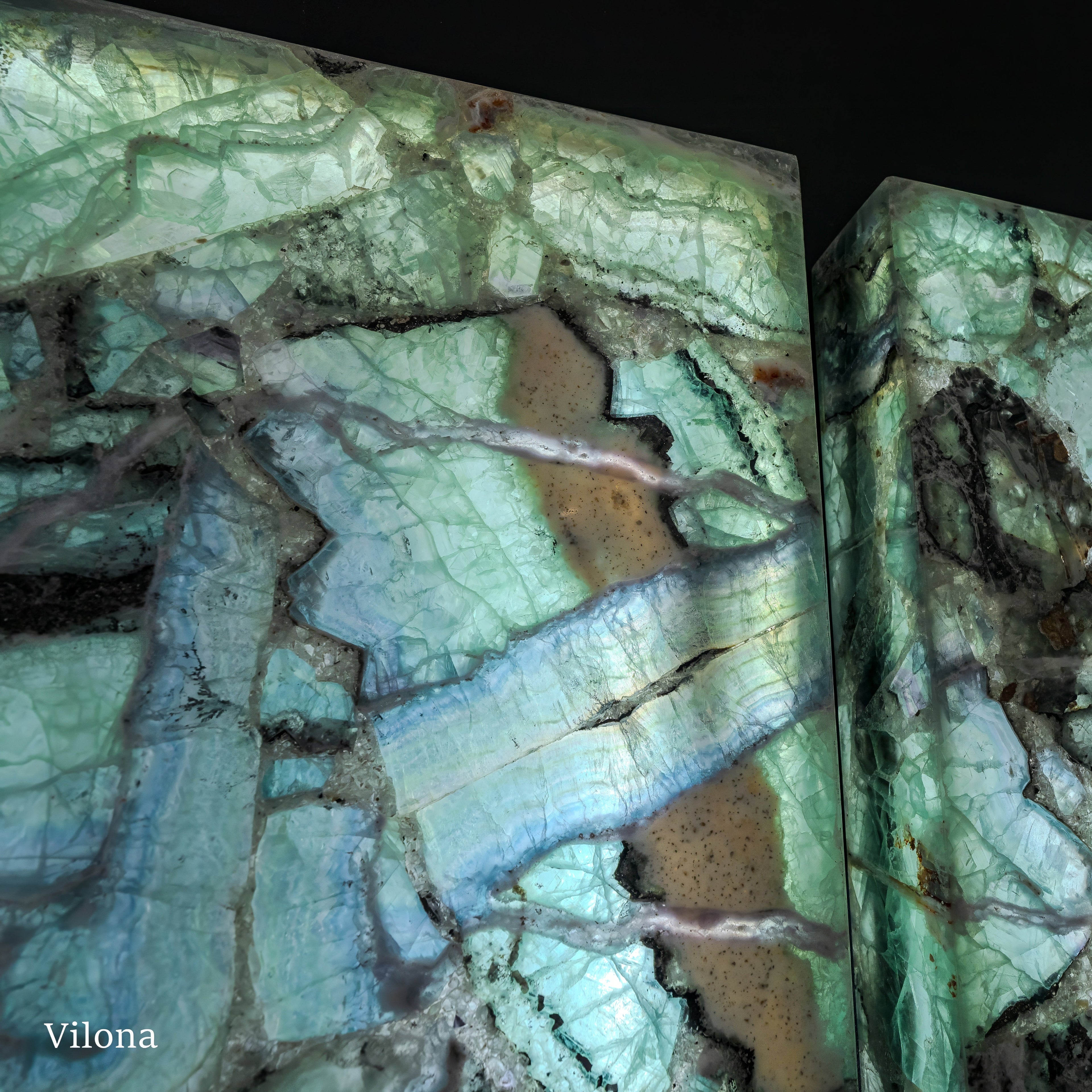 Fluorite Crystal Wall Panels #6 (Pair)