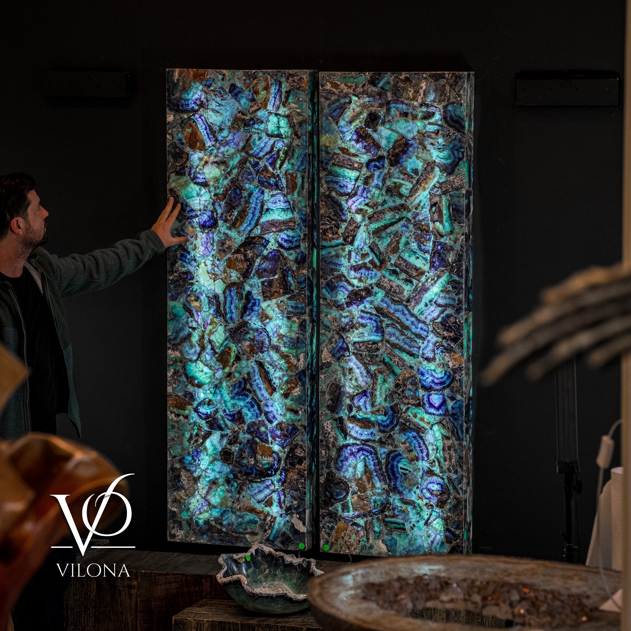 Fluorite Crystal Wall Panels (Set #9) Mosaic