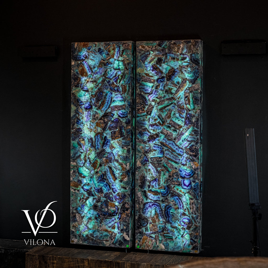 Fluorite Crystal Wall Panels (Set #9) Mosaic