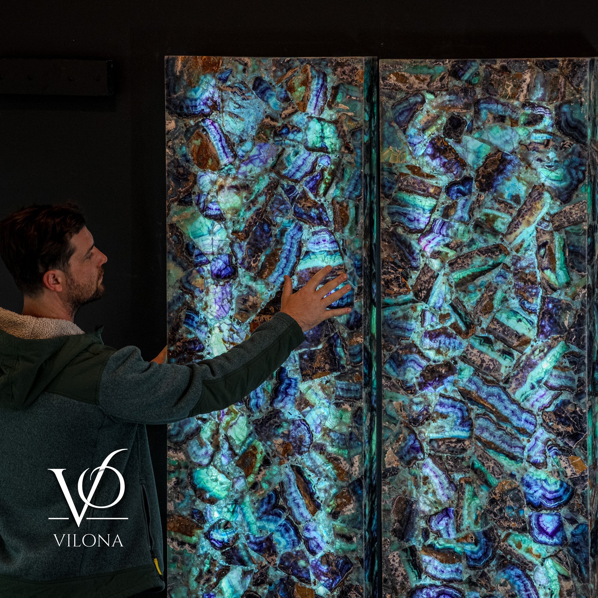 Fluorite Crystal Wall Panels (Set #9) Mosaic