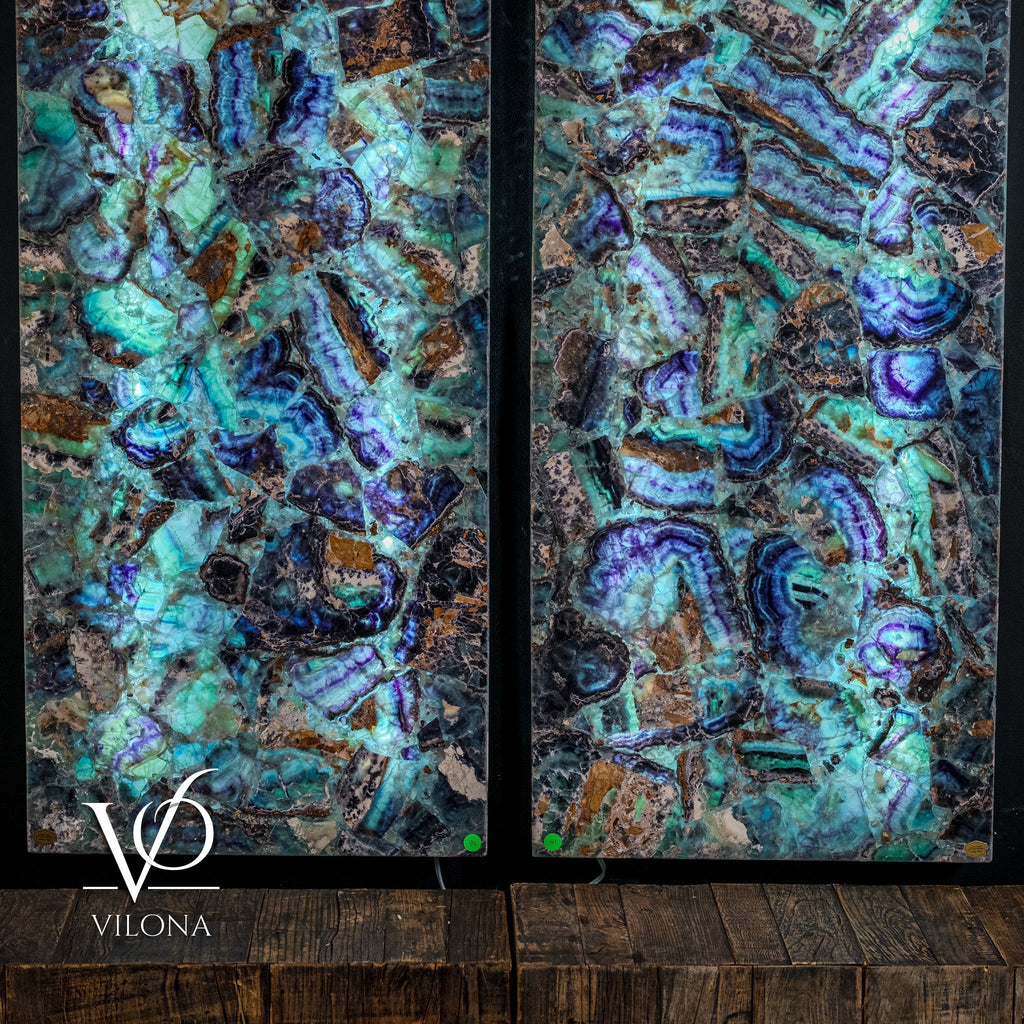 Fluorite Crystal Wall Panels (Set #9) Mosaic