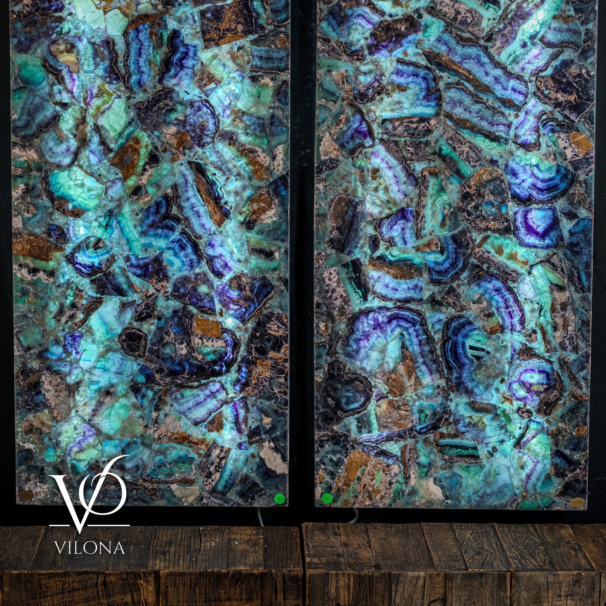 Fluorite Crystal Wall Panels (Set #9) Mosaic