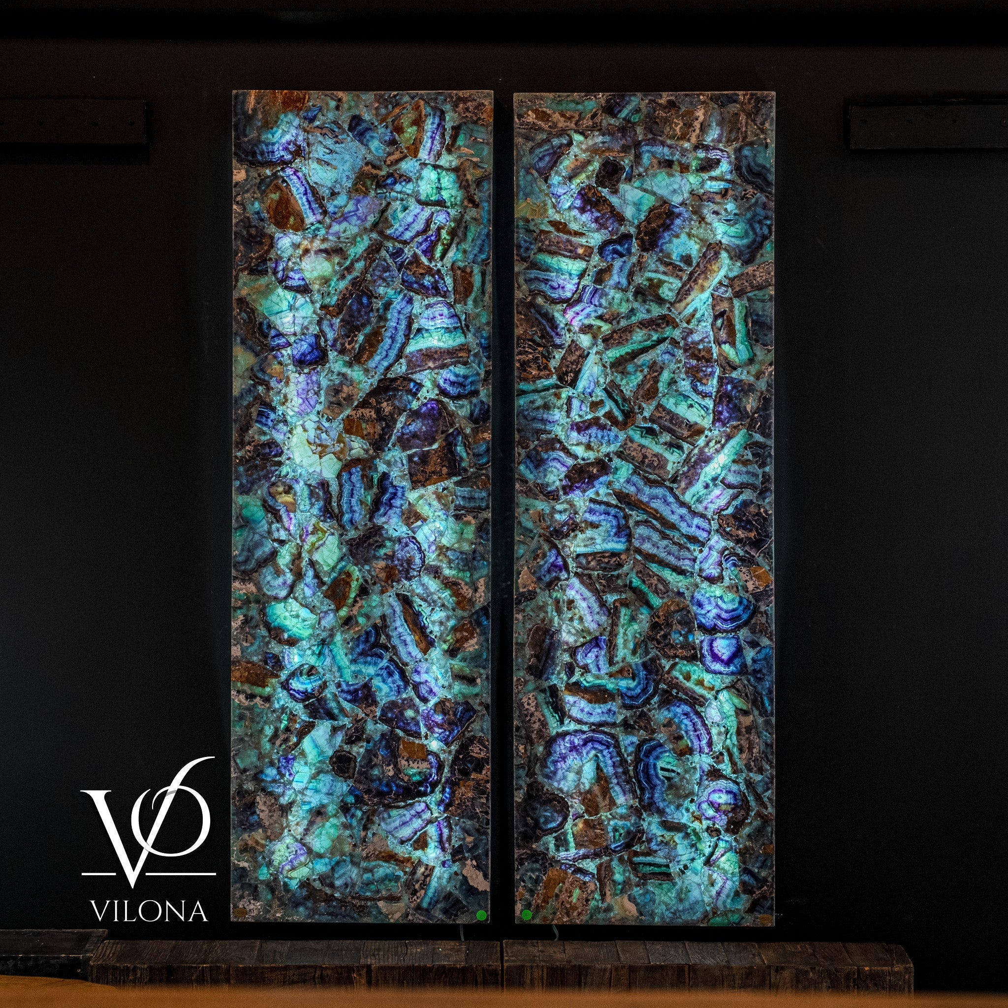 Fluorite Crystal Wall Panels (Set #9) Mosaic