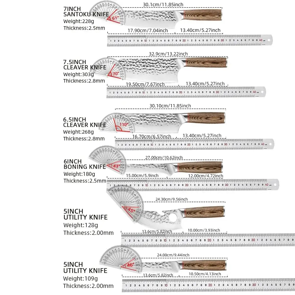 Forged Stainless Steel Chef Knife Set