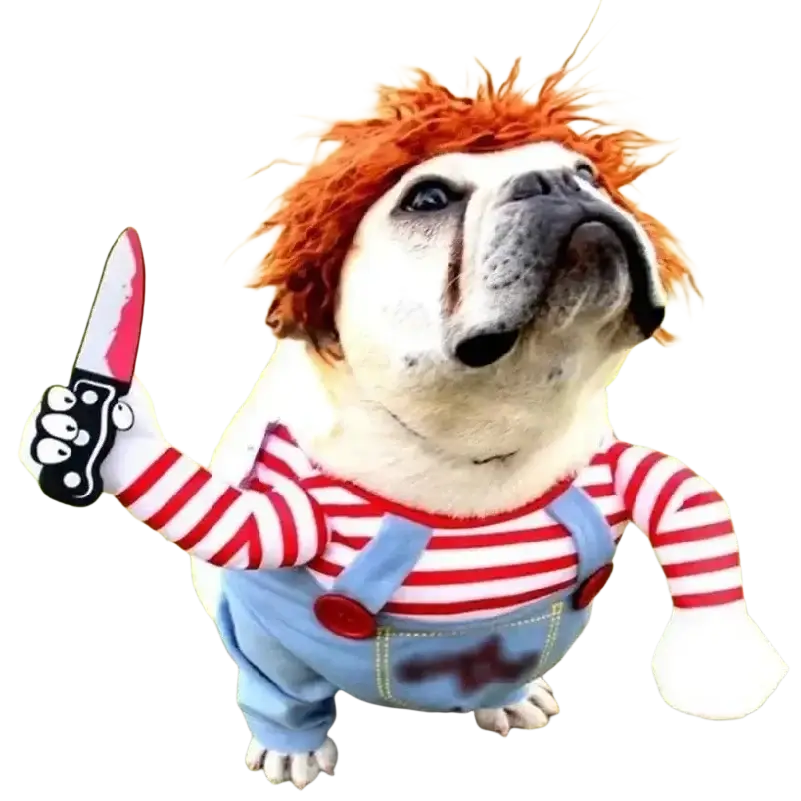 Funny Killer Doll Dog Costume with Knife from Mainland China