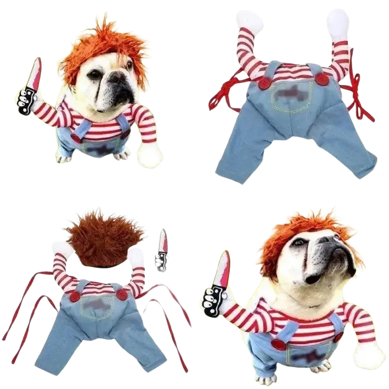 Funny Killer Doll Dog Costume with Knife from Mainland China