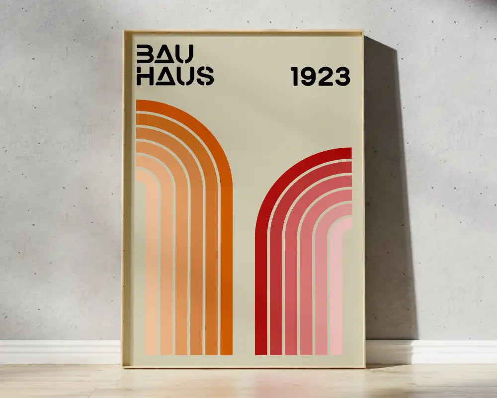 Bauhaus black & white geometric canvas prints living room wall art