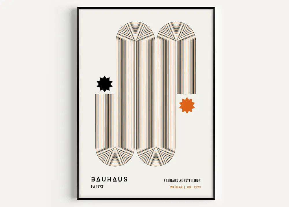Bauhaus geometric canvas prints living room abstract wall art