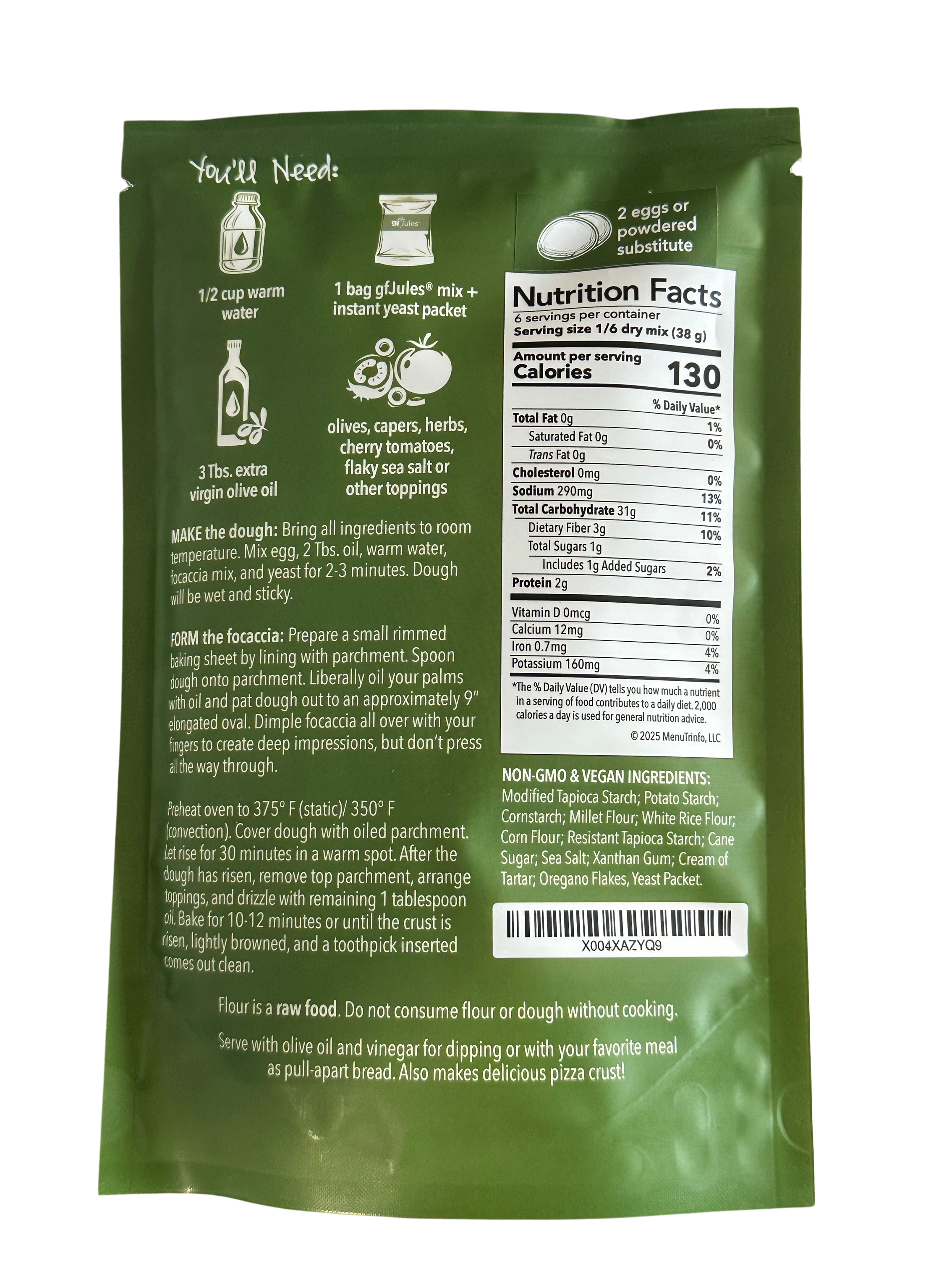 10-Minute Gluten Free Focaccia Mix