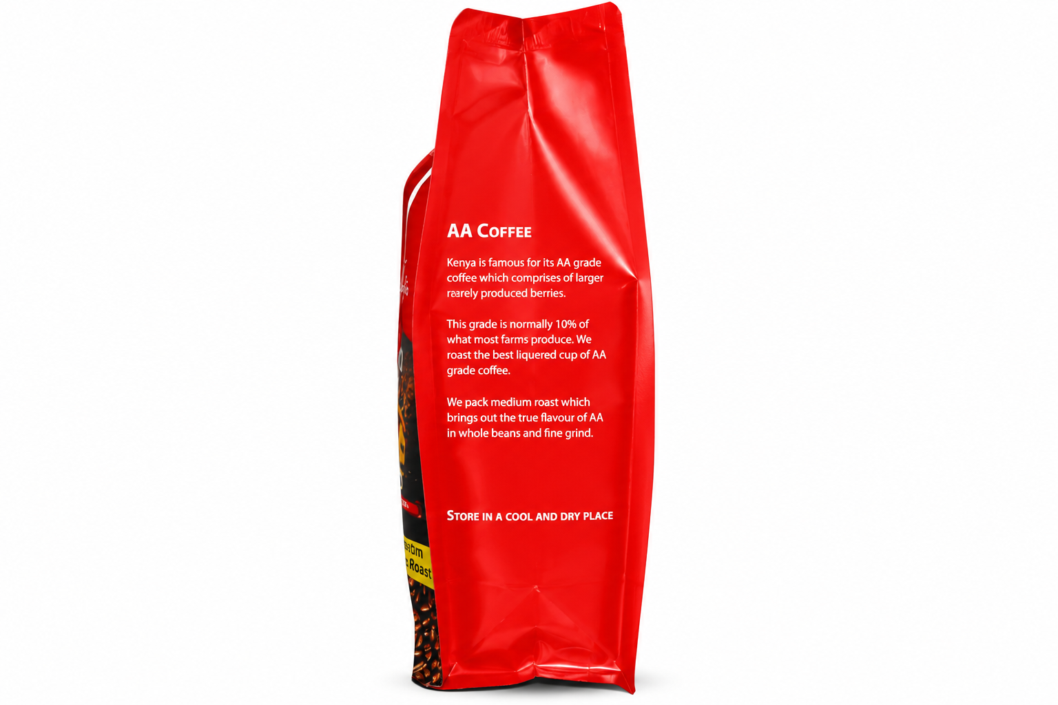 Gibsons Kenya AA whole bean dark roast coffee from Kenya 400g