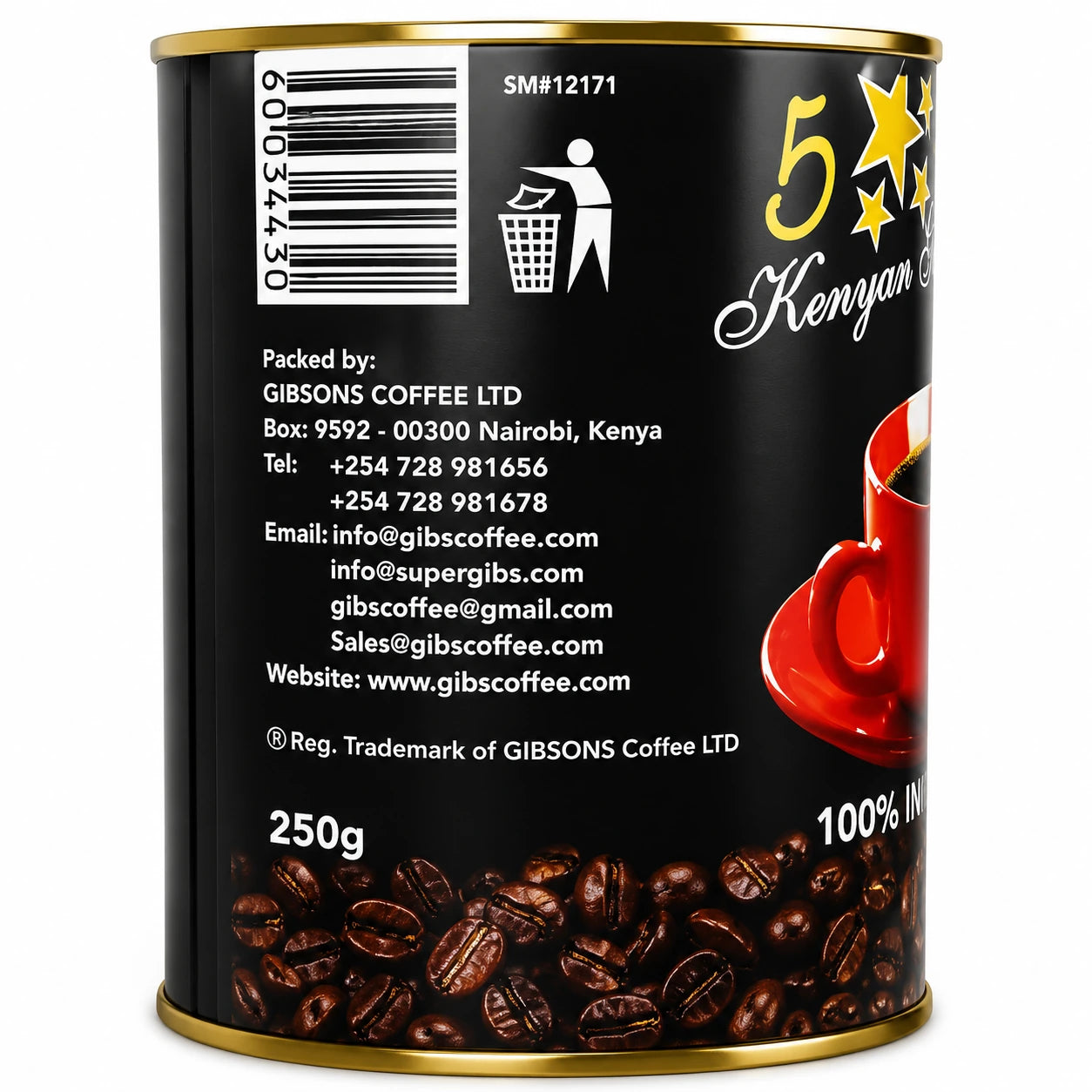 KENYA GIBSONS INSTANT COFFEE 250g