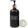 Glass Soap Dispenser Set with Bamboo Tray