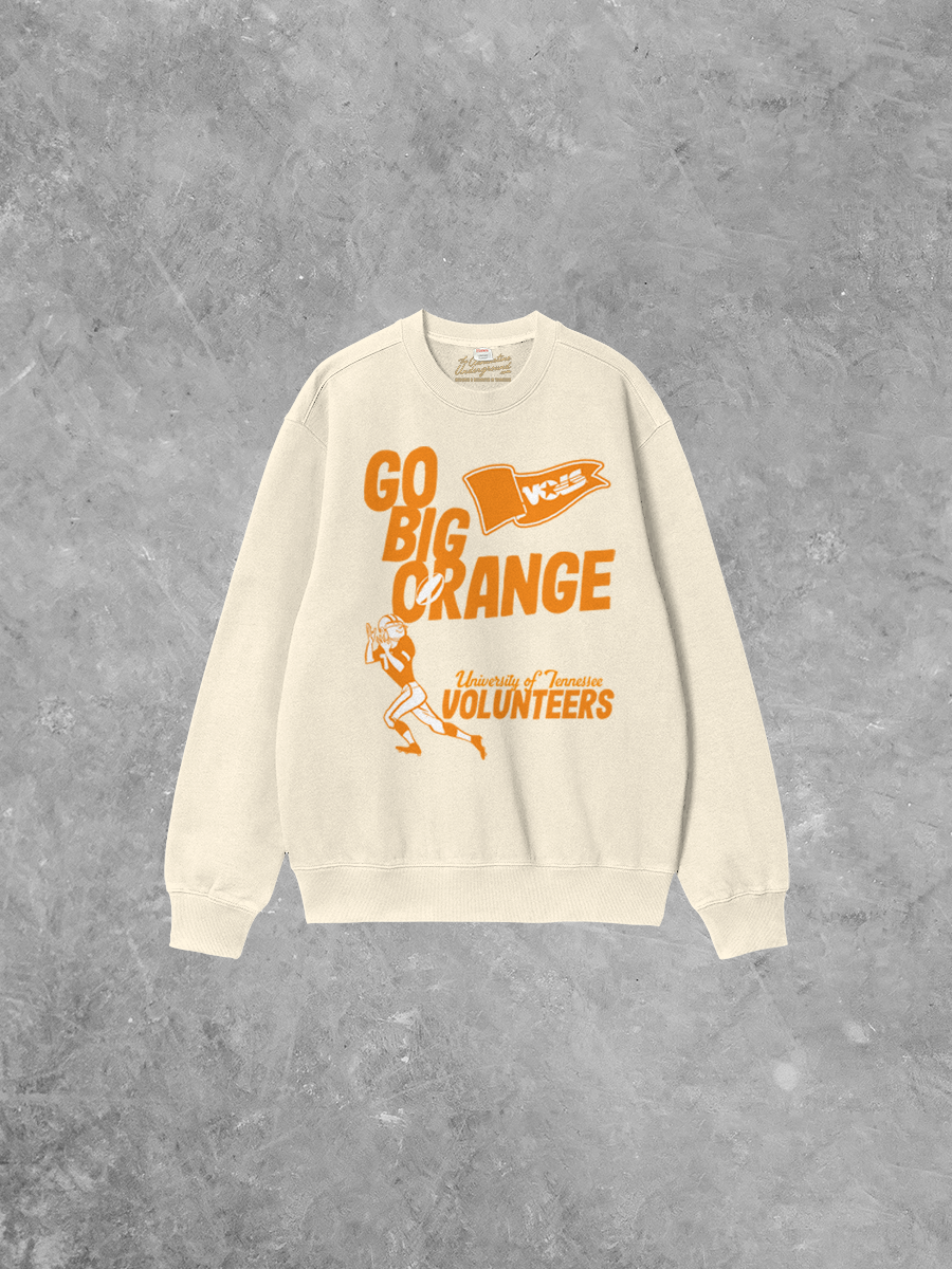 Underground Original Design: TN Volunteers Go Big Orange Boxy Cotton Sweatshirt