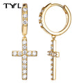 Moissanite Hoop & Drop Earrings in Sterling Silver