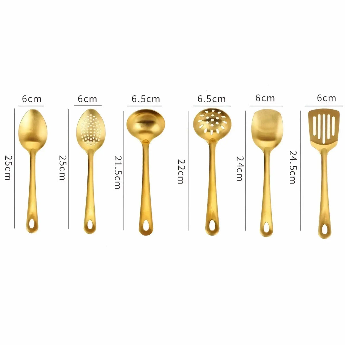 Gold Kitchen Utensil Set Stainless Steel Cooking Tools