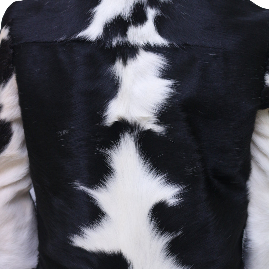 Men’s Statement Cow Print Jacket – Real Hair-On Cowhide