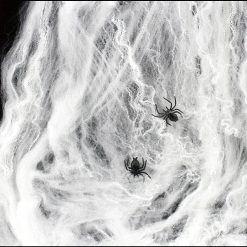 Stretchy Halloween Spider Web | Cobweb Decoration for Indoor & Outdoor