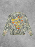 Underground Original Design: Have a Nice Day!, Camo Western Boxy Sweatshirt