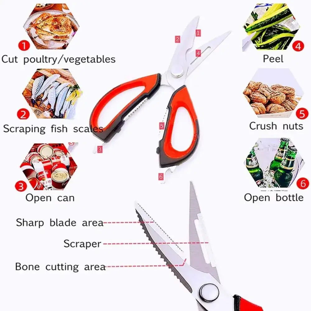 Heavy Duty Kitchen Shears Multi Functional Scissors