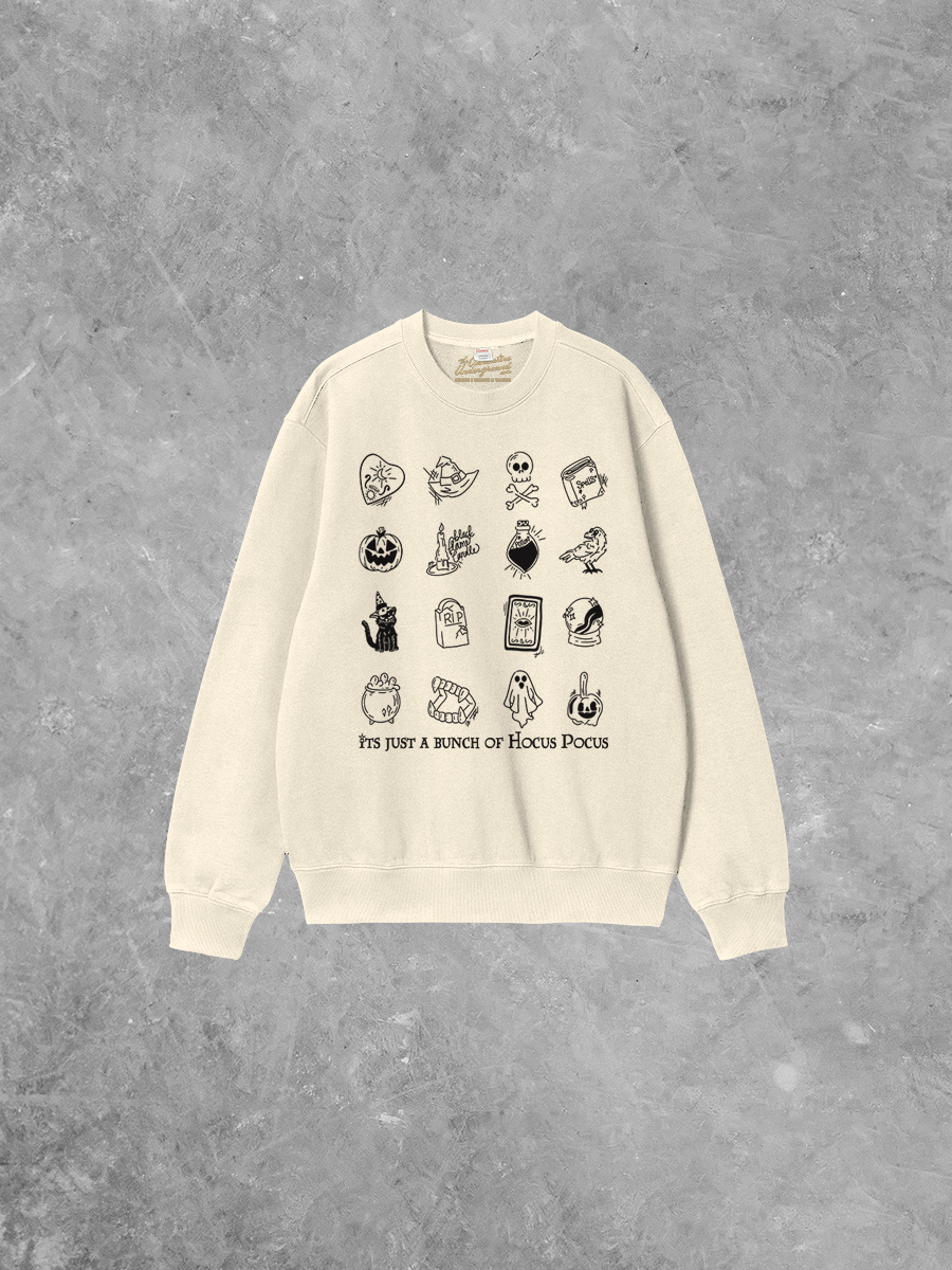 Underground Original Design: Bunch of Hocus Pocus Boxy Cotton Sweatshirt