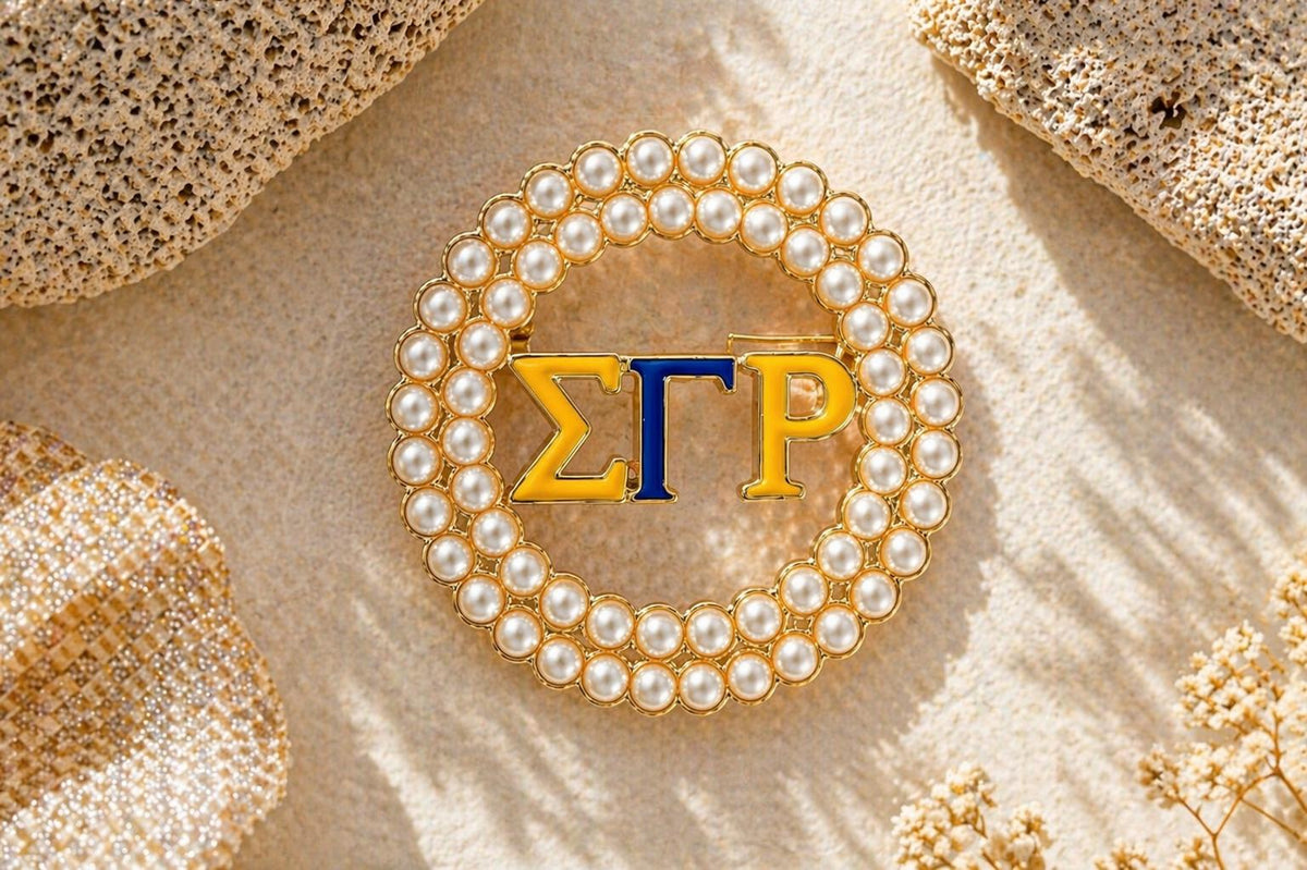 Sigma Gamma Rho Pearl Brooch Pin