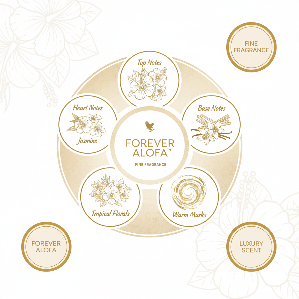 Forever Alofa™ Fine Fragrance The complex fragrance features a carefully selected combination of botanicals