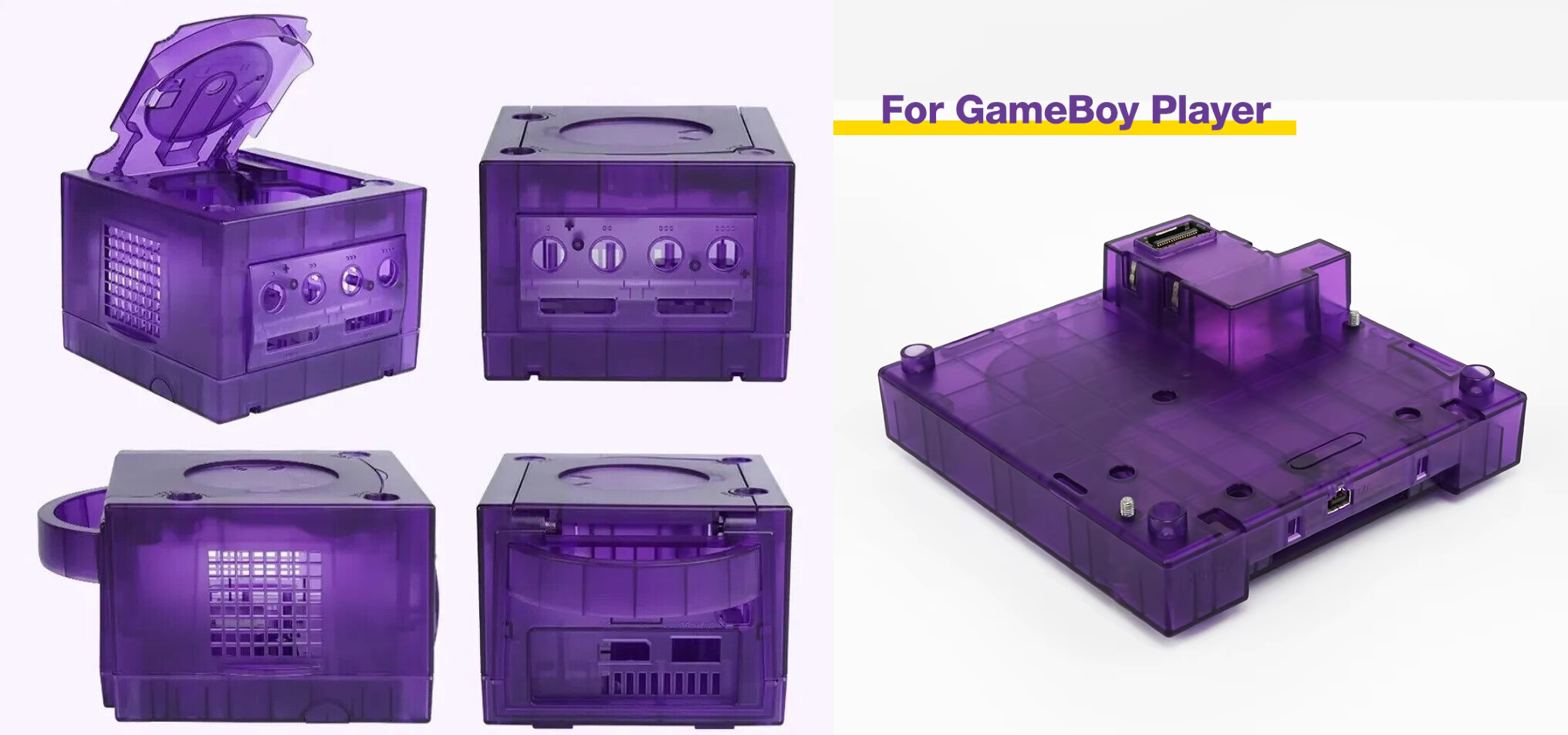Gamecube Full Replacement Console Shell Housing Gameboy Player
