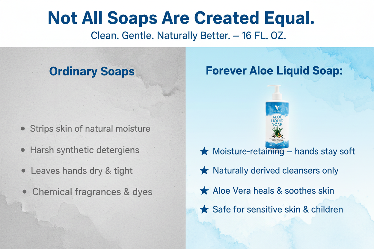 Forever Aloe Liquid Soap Moisture Retaining Natural Hand & Body Wash