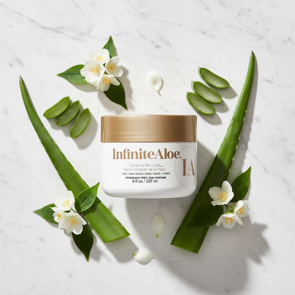 InfiniteAloe Complete Skin Care – Face + Body Cream, Fragrance Free (8 fl oz / 237 ml)