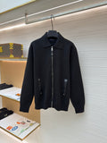 LV Leather Knit Belt Jacket