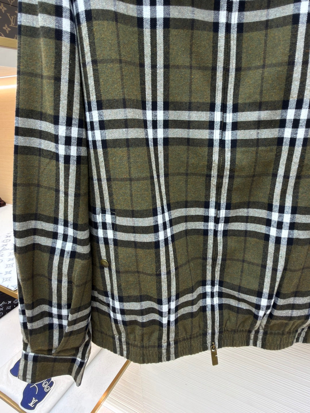 Burberry Check Cashmere Lapel Jacket