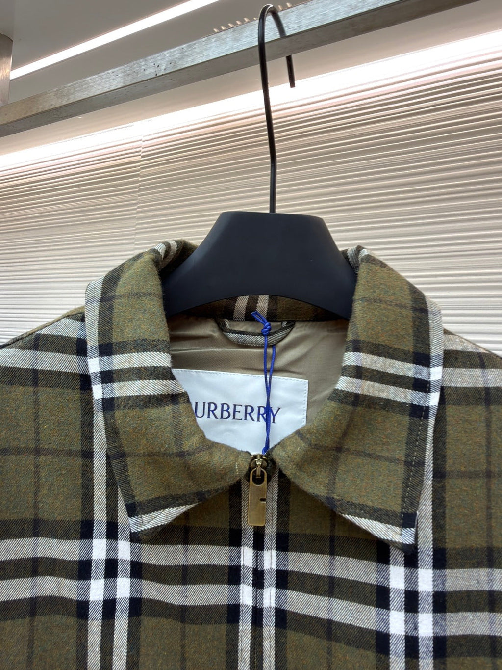 Burberry Check Cashmere Lapel Jacket