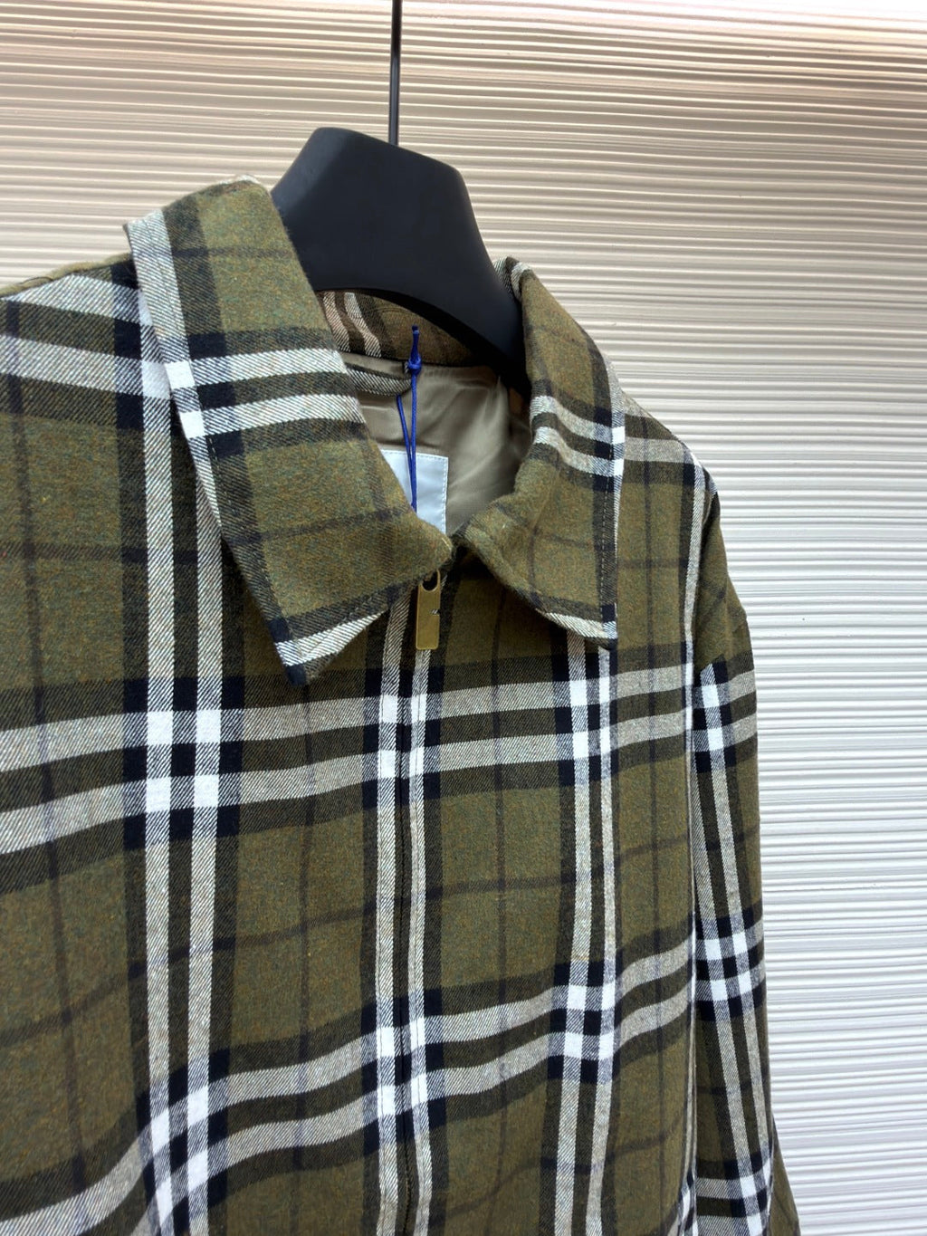 Burberry Check Cashmere Lapel Jacket